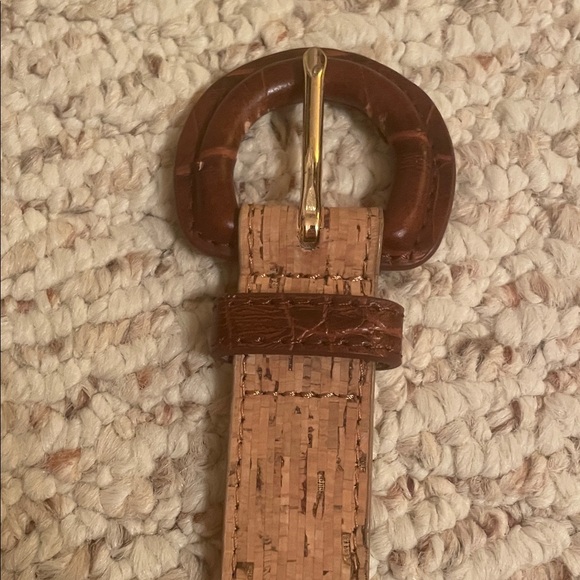Ann Taylor Tan Cork Belt with Brown Accents - Picture 2 of 5